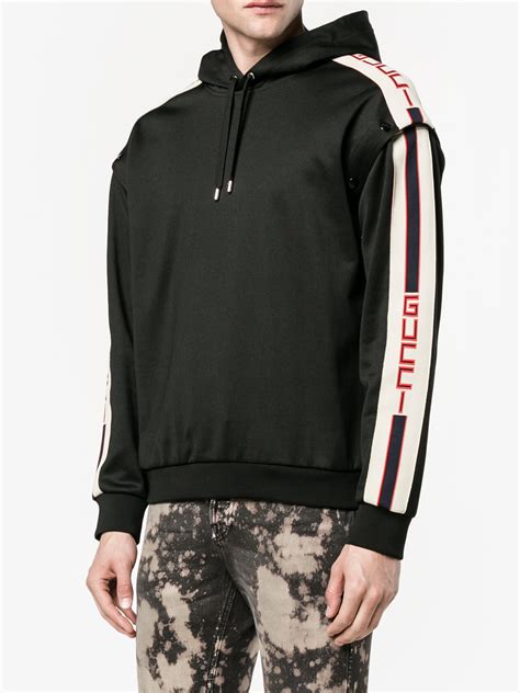 gucci technical jersey hoodie farfetch|gucci logo hoodie.